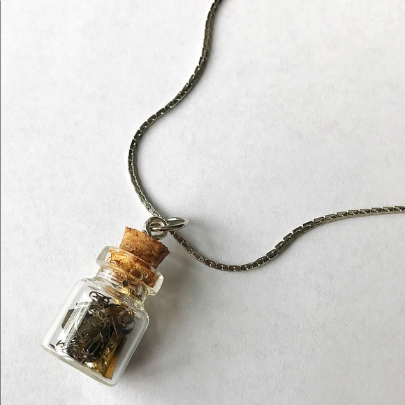 Jewelry - Steampunk jar necklace