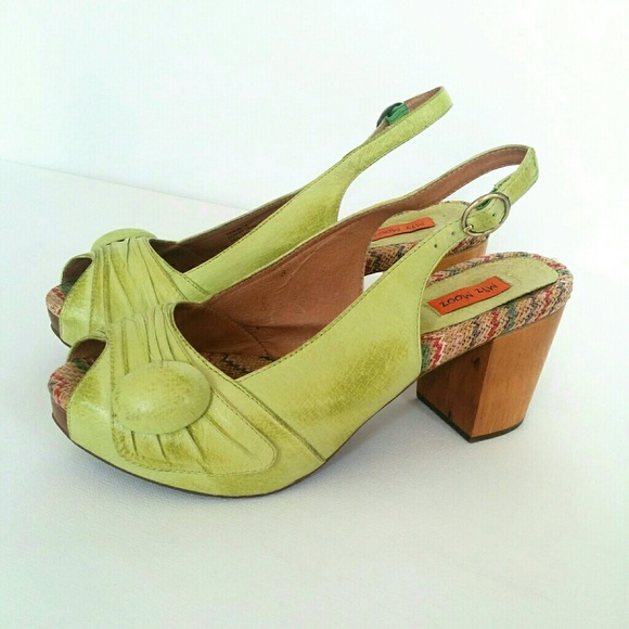 Miz Mooz Shoes - Green Leather Miz Mooz Heels