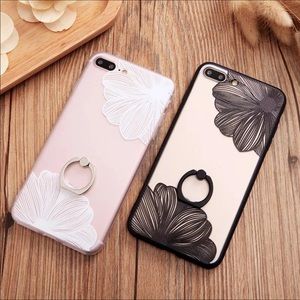 Sturdy Plastic White Floral Lotus iPhone Case!
