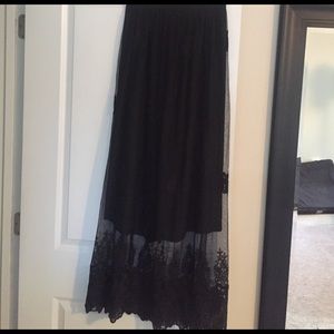 Lace overlay Maxi skirt