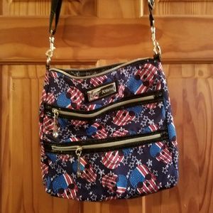 American flag skull bag