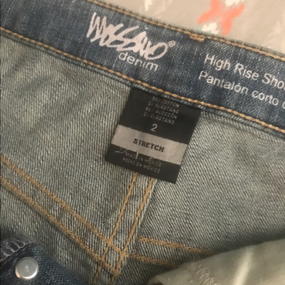 Missimo High Rise Denim Shorts - Picture 3 of 4