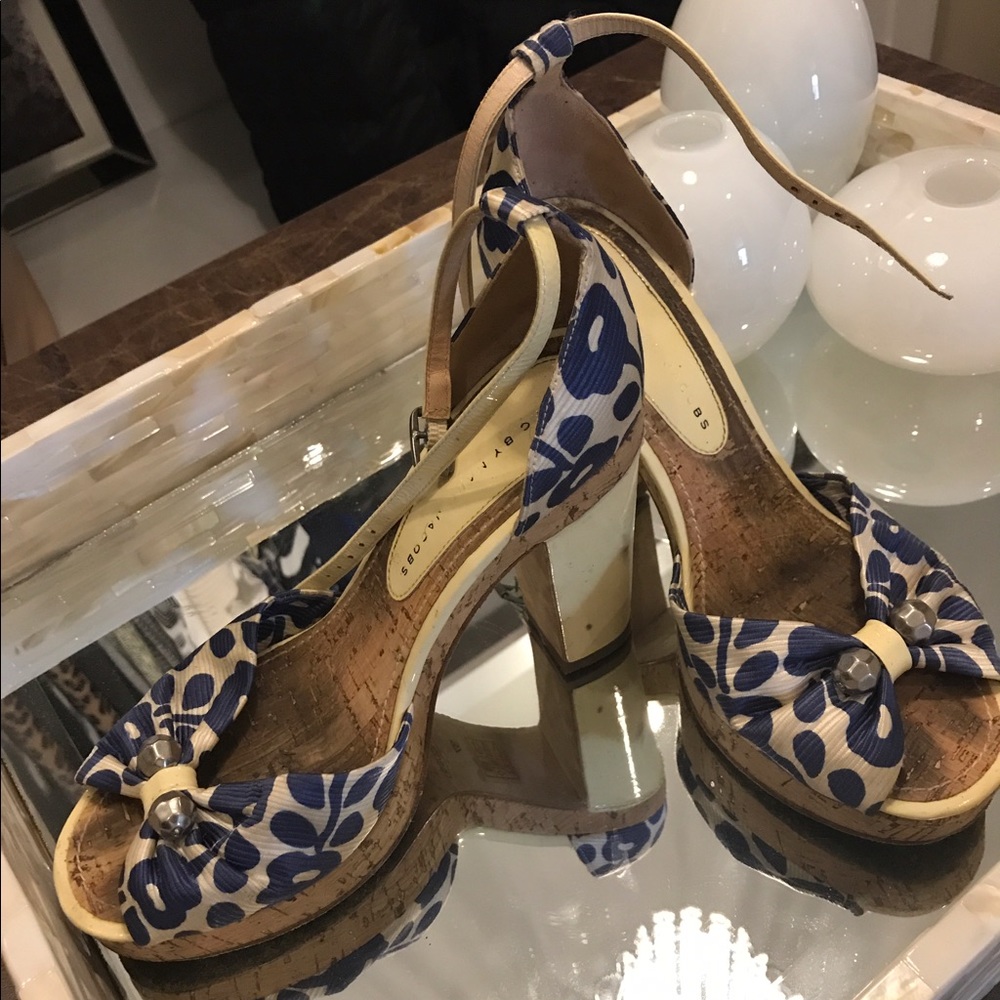 Marc by Marc Jacobs Floral Peep Toe Heels