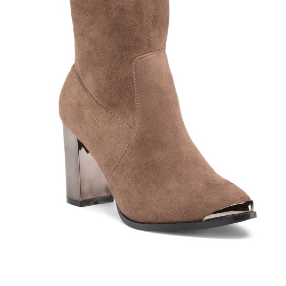 Catherine Malandrino Taupe Suede Boots - Picture 4 of 8