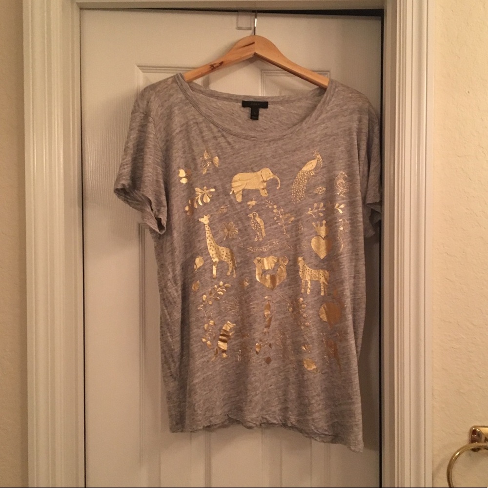 ✨J. Crew gold & gray t-shirt.
