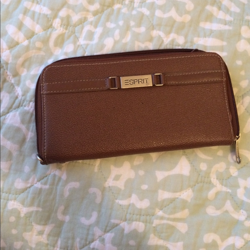 ESPRIT brown leather wallet, used once