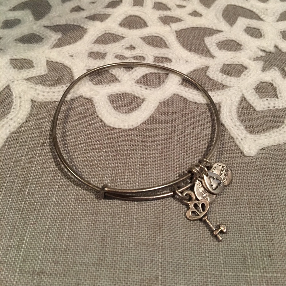 Alex & Ani Skeleton key with crystal