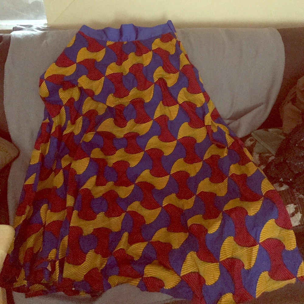 Floor length African print skirt