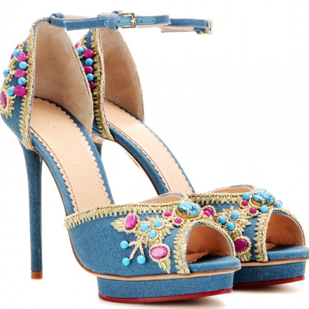 charlotte olympia savannah embellished sandals sz6