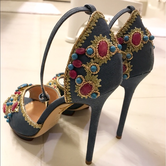 charlotte olympia savannah embellished sandals sz6 - Picture 4 of 4