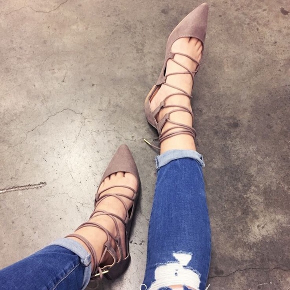 Vince Camuto Shoes - Lace Up Ballet Flats