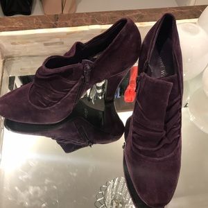 Nine West purple suede booties