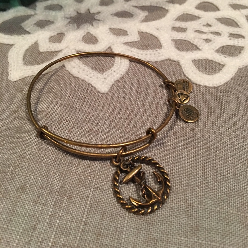 Alex&Ani Gold Finish Nautical Anchor
