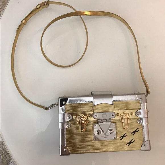 LOUIS VUITTON petite malle gold&silver - Picture 3 of 8