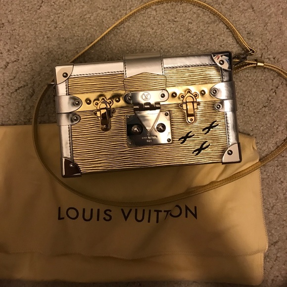 LOUIS VUITTON petite malle gold&silver - Picture 4 of 8