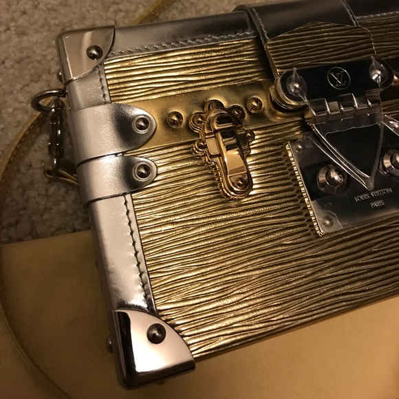 LOUIS VUITTON petite malle gold&silver - Picture 5 of 8