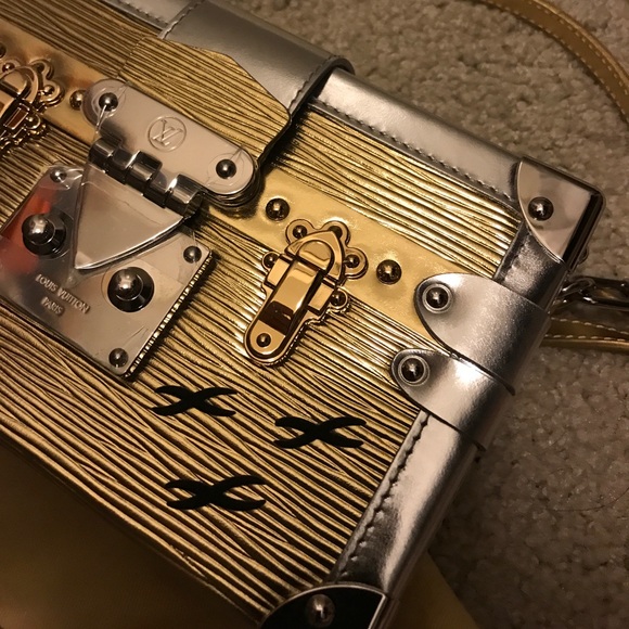 LOUIS VUITTON petite malle gold&silver - Picture 6 of 8