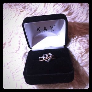 Sterling Silver/ Rose Gold Promise Ring