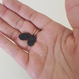 Ellie Stud Earrings in Black Drusy