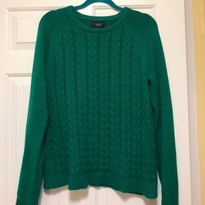 Lands End cable knit sweater.