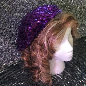 Super cute purple beret.