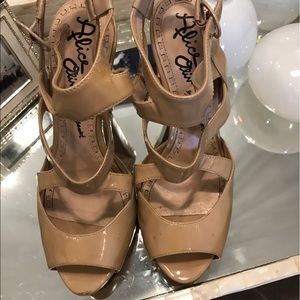 Alice + Olivia patent leather platform sandals