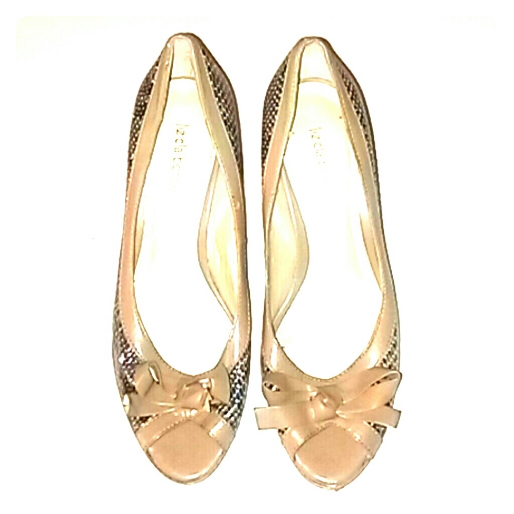 ⚡Sale!⚡Liz claiborne open toe heels snk skn sz 7M