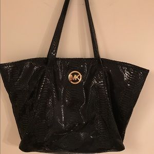 Michael Kors Black Snake Skin Tote {LIKE NEW}