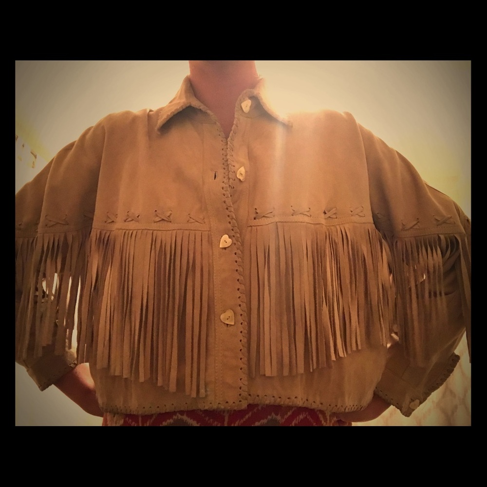 Lone Ranger suede fringe women's medium jacket