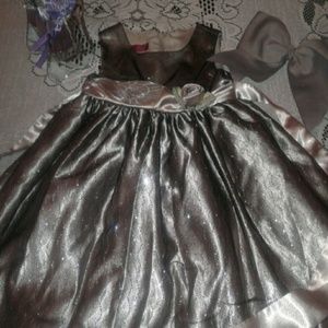 Silver formal girls dress
