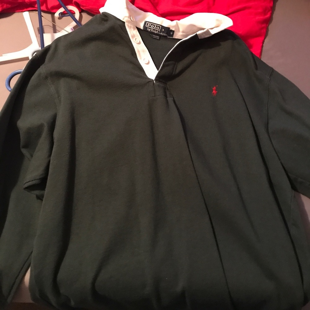 Long sleeve polo shirt - hunter green