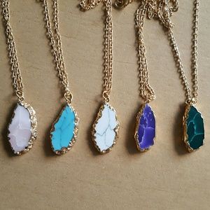Natural Stone Free Form Necklaces