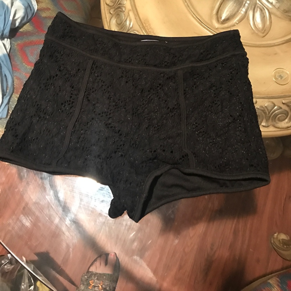 Black glitter dress short shorts