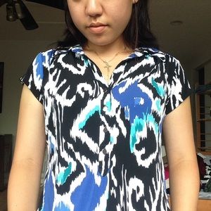 Alfani Petite Silky Collared Top (petite medium)