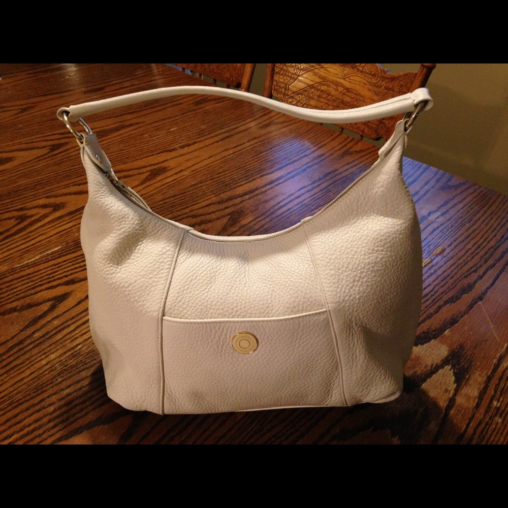 Isaac Misrahi pebble leather hobo handbag