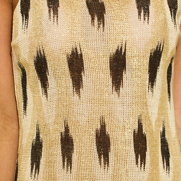 Gold Abstract Print Tunic - Last One! - Picture 3 of 3