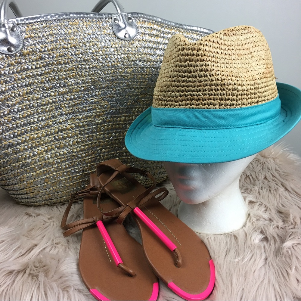 Jonathan Adler Straw Fedora Hat