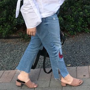 GAP Jeans - Gap 1969 Embroidered Girlfriend Jeans GAP Jeans - Gap 1969 Embroidered Girlfriend Jeans
