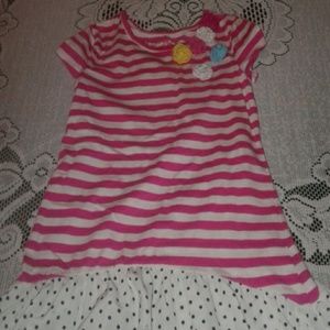 girls pink striped blouse