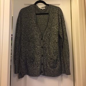 Madewell black/white cardigan