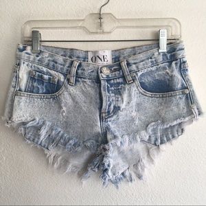 One Teaspoon Bonitas denim jean shorts
