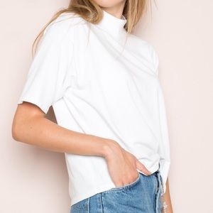 Turtleneck Short Sleeve Top