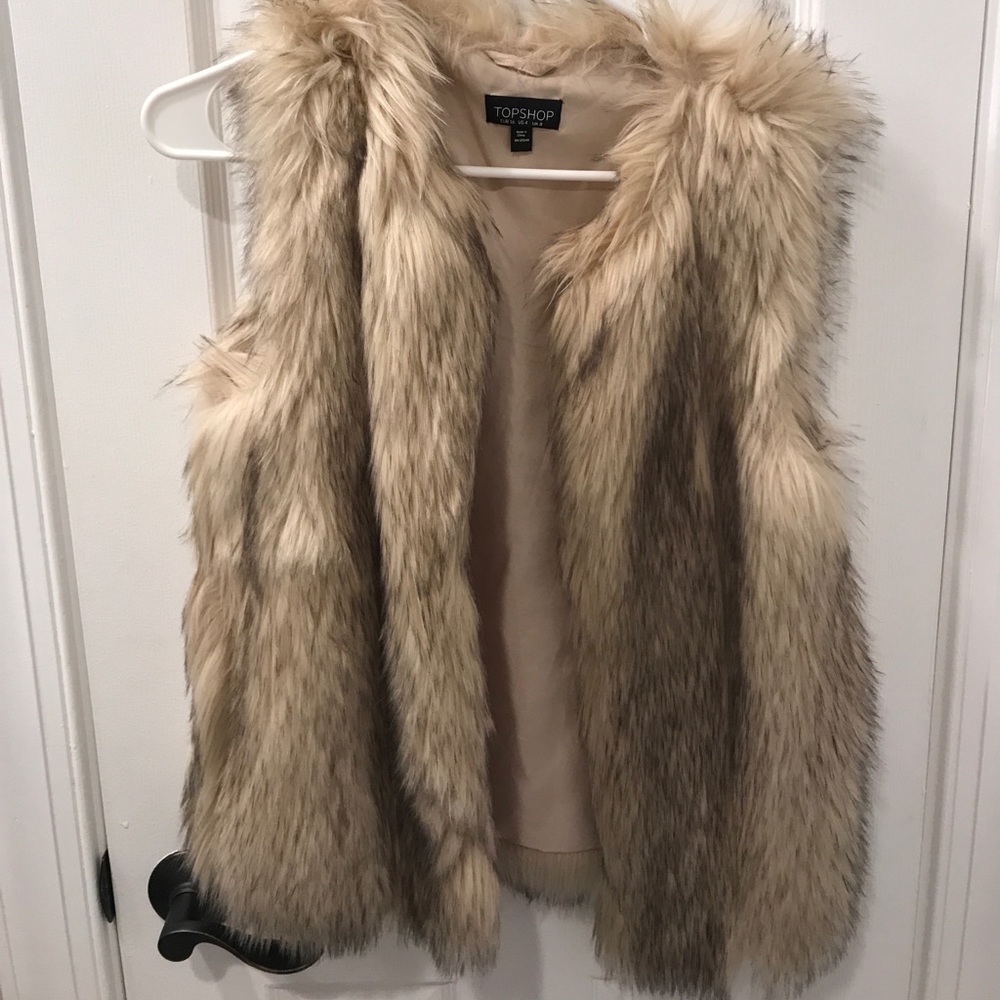 Topshop faux fur vest