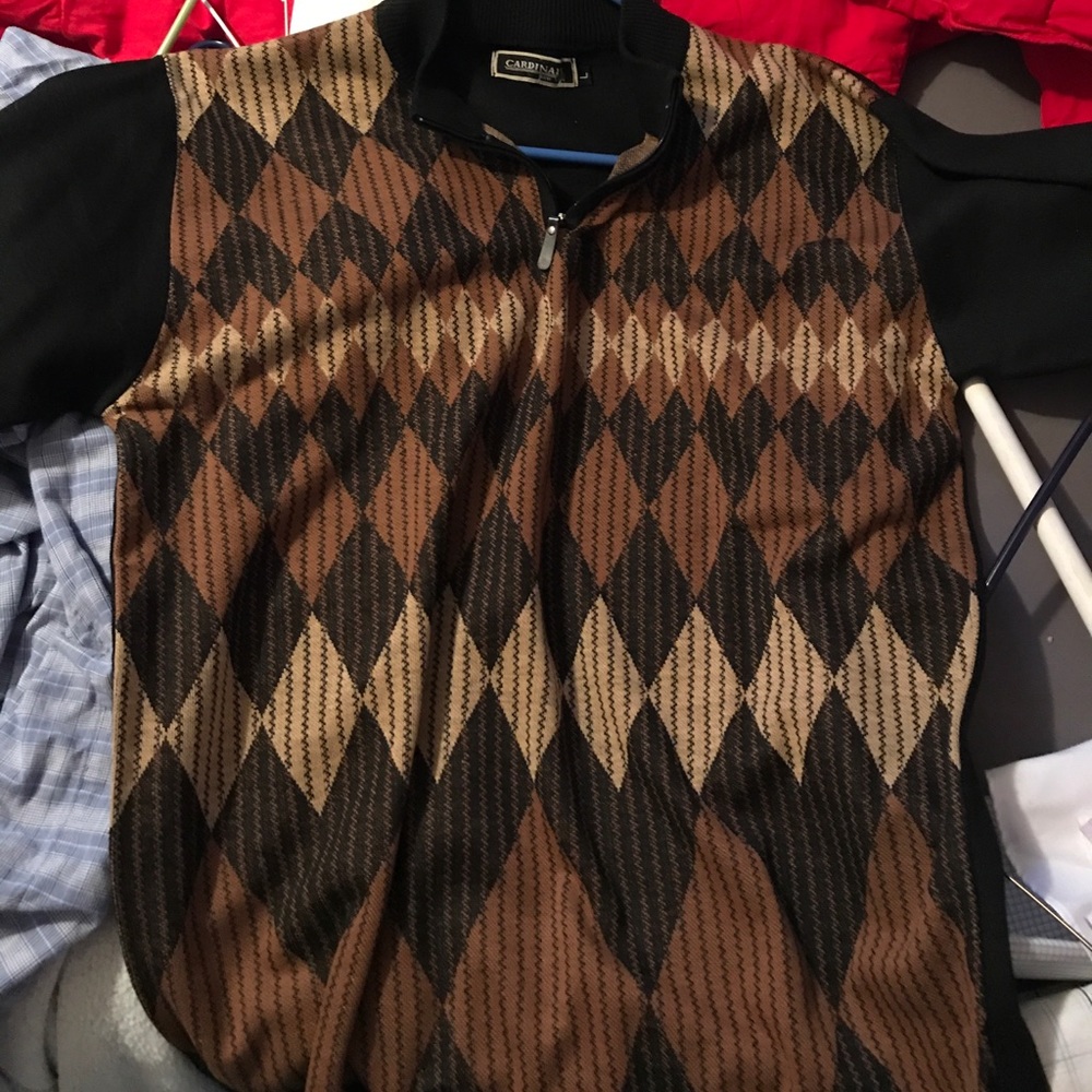 Light argyle sweater