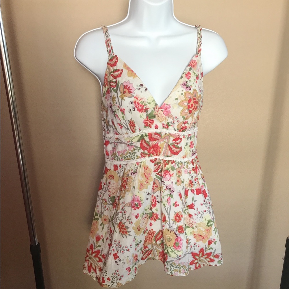 Romy Cream Floral Tank Top