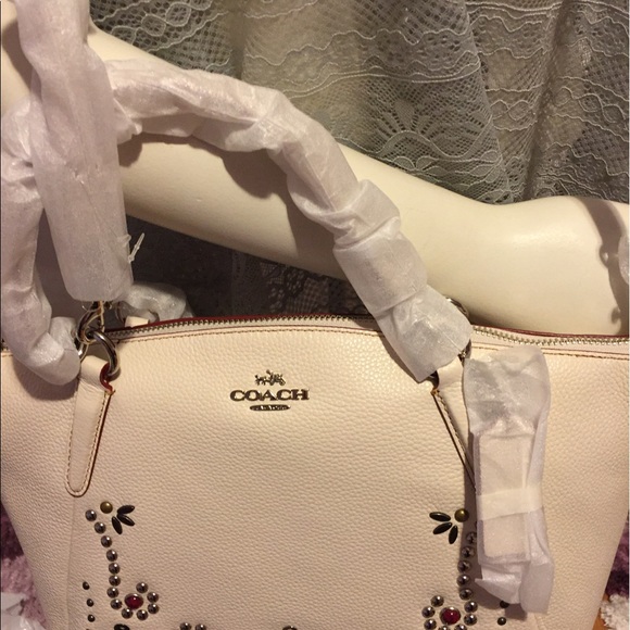 COACH F59348 SV/HA HAND BAG COLOR CHALK size M