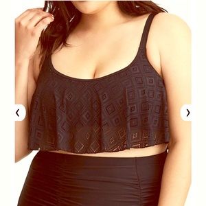 torrid crochet flounce bikini top (size 2 no wire)