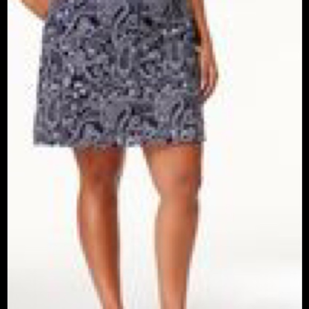 Karen Scott Navy and White Skort Size 24W