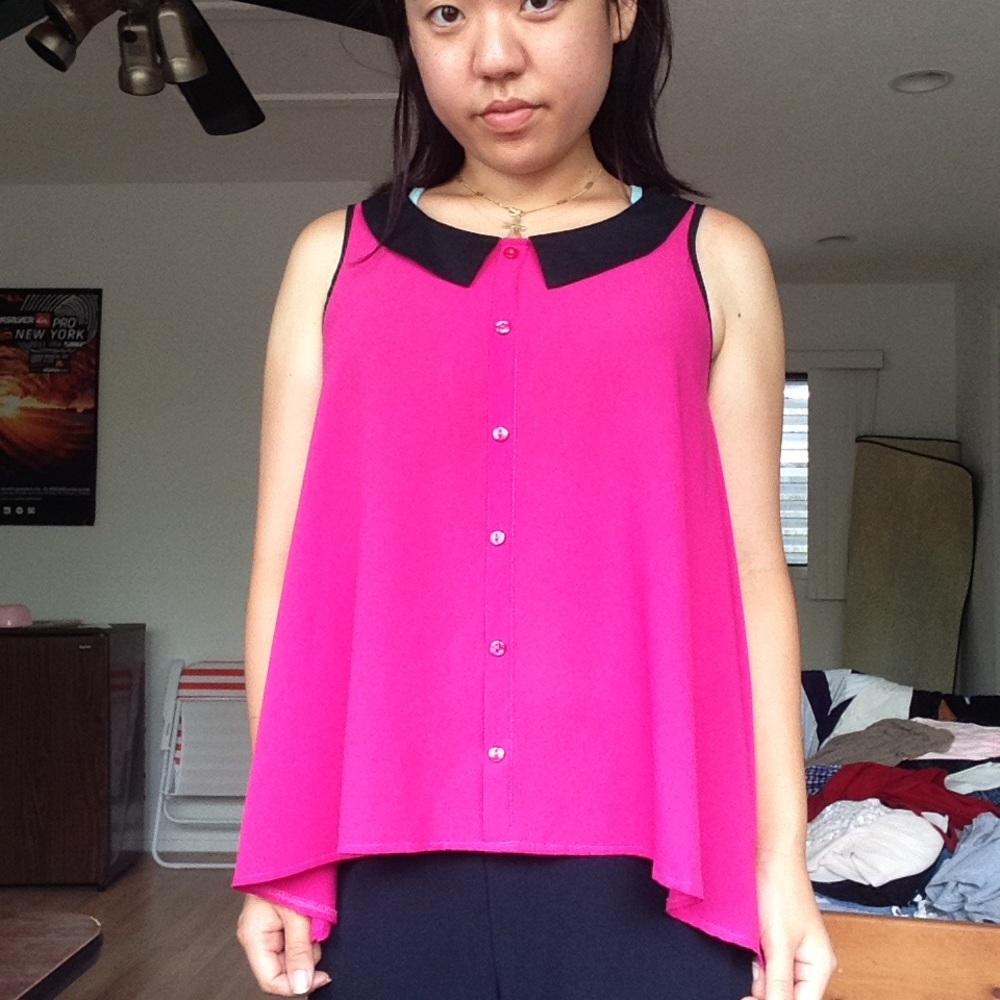 American Rag Peter Pan Collar Sleeveless Top (S)