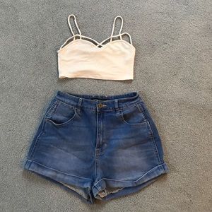High Waisted Jean Shorts